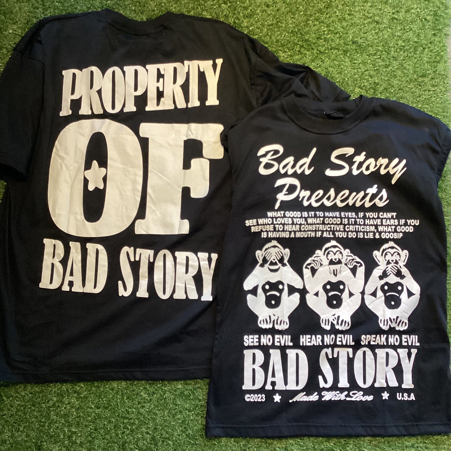 Property of bad story shirts