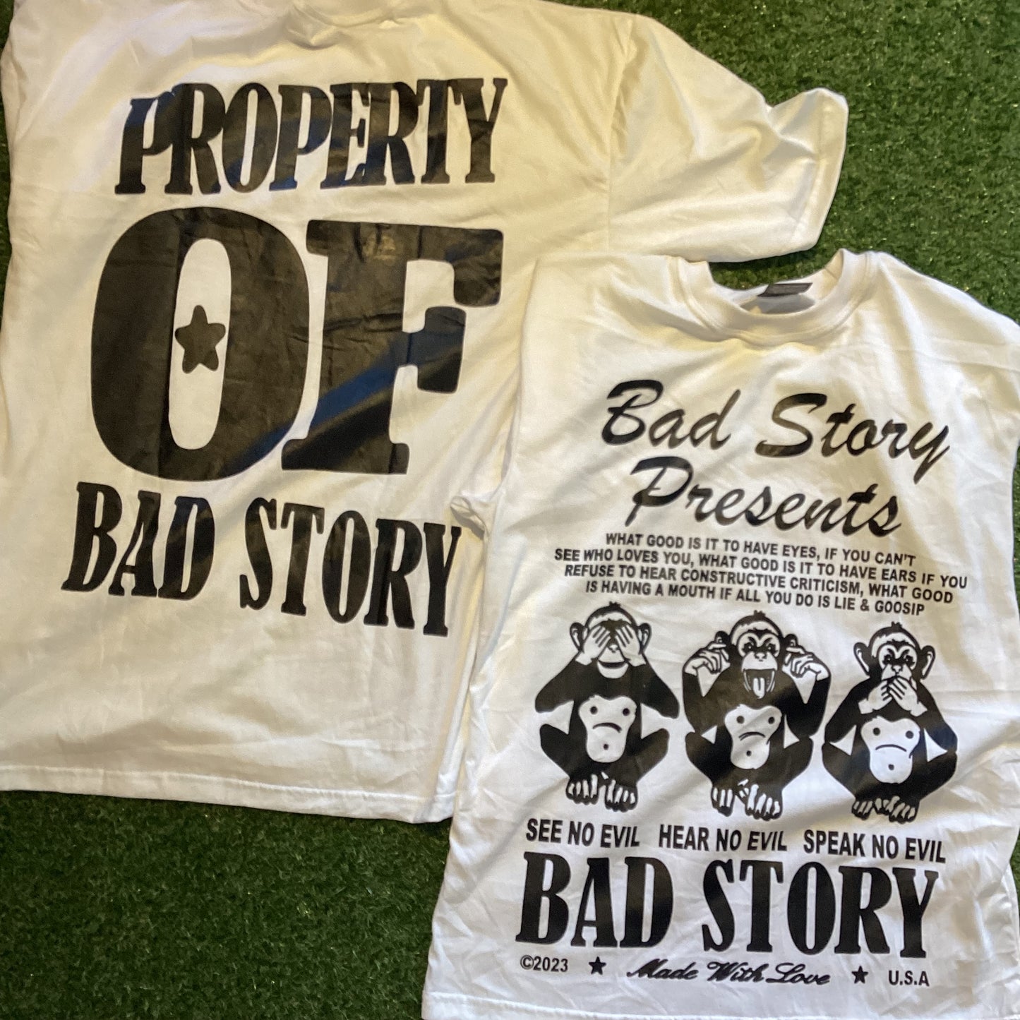 Property of bad story shirts