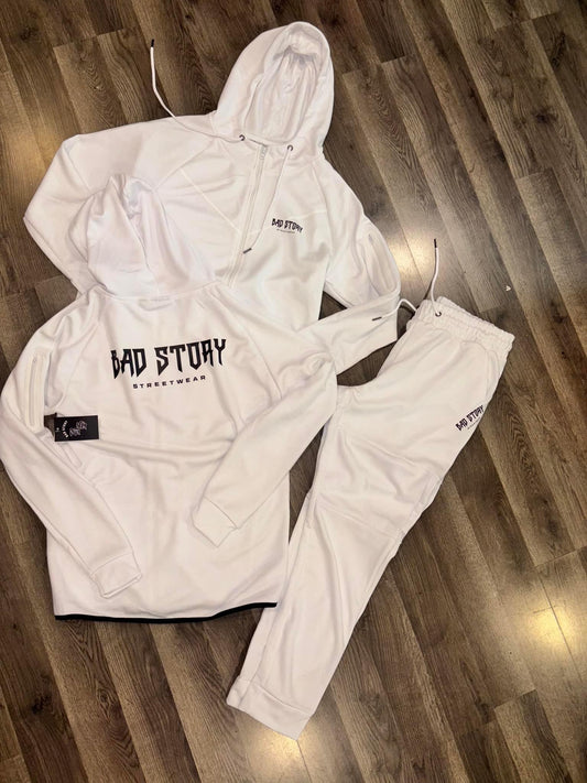 All white bad story sweatsuit