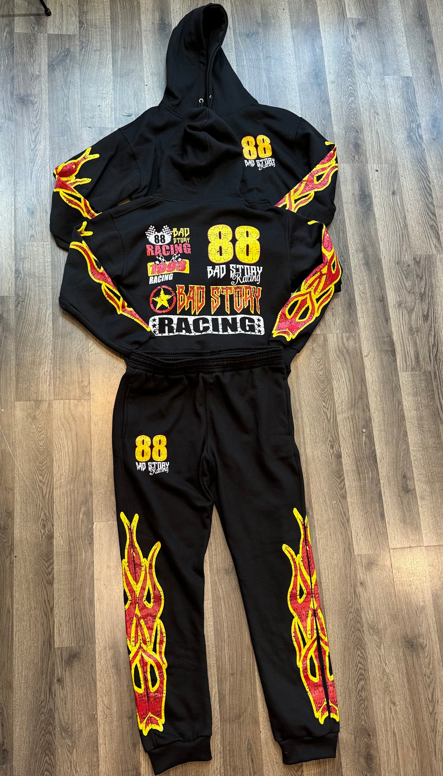 Bad story racing car sweatsuits